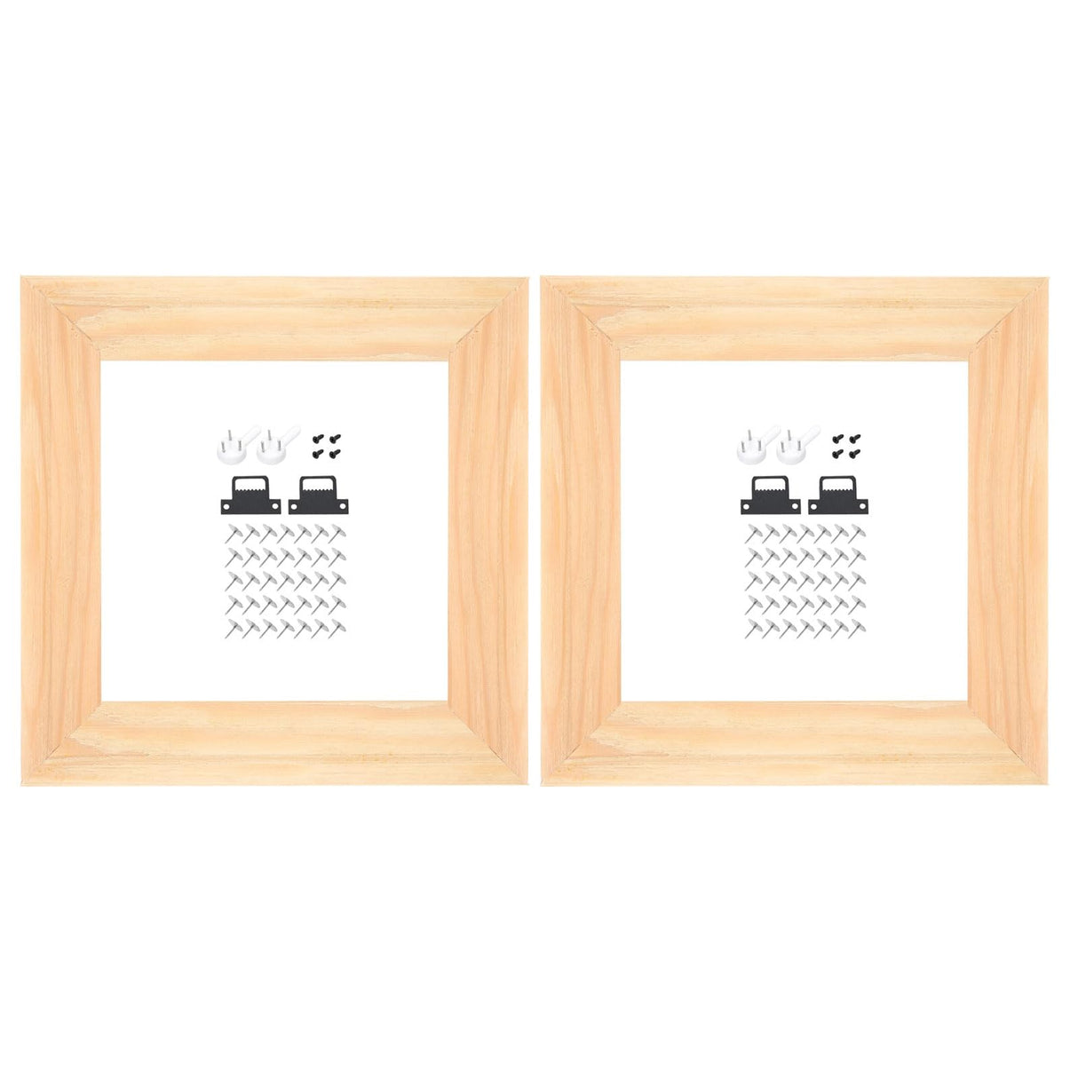 uxcell 2 Pcs DIY Canvas Stretcher Bars, 6 x 6 Inch Canvas Frame Wooden Frames Kit Sturdy Stretcher Frames for Oil Paintings Prints Posters uxcell