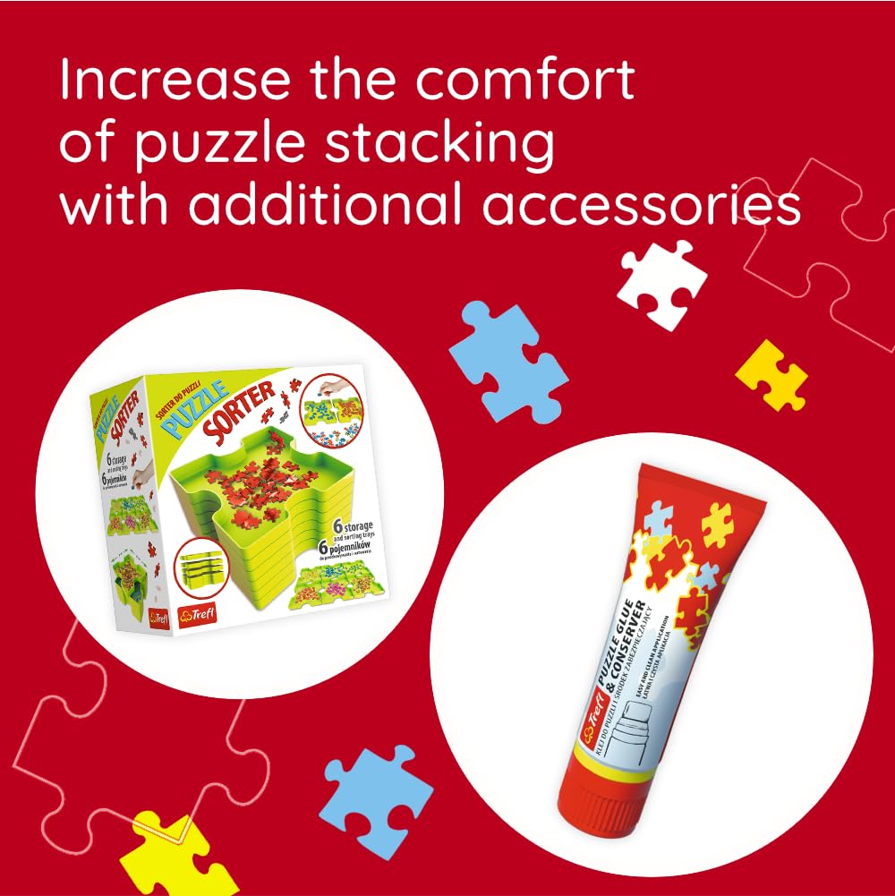 Trefl Puzzle Mat 500-6000 pcs. for Carrying and Storing Puzzles, Mat with Strong Velcro, Large Size, for Jigsaw's Up to 53.5 x 37.8 in Trefl