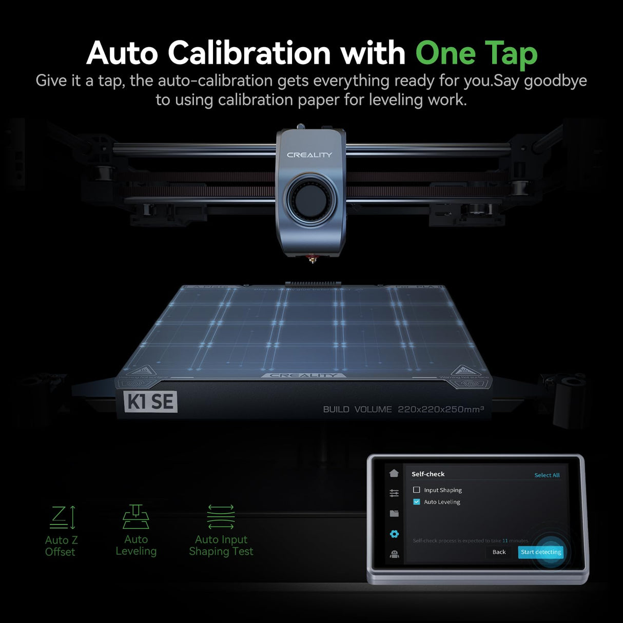 Creality K1 SE 3D Printer, 2024 New Version 600mm/s High-Speed Hands-Free Auto Leveling Flagship-Level Direct Extruder Quick-swap Tri-Metal Nozzle K1 Upgrade 3D Printer Creality