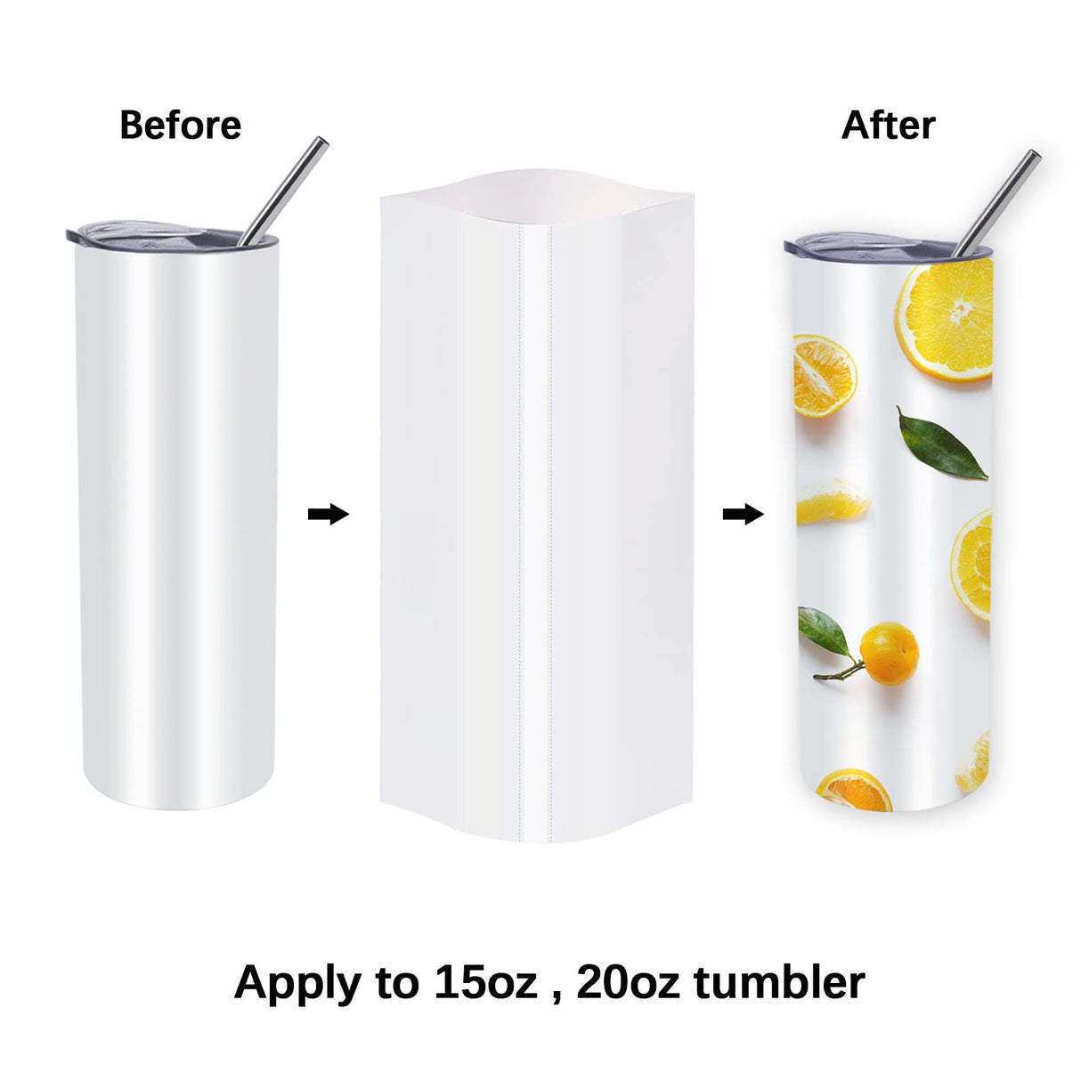 Shrink Wrap for Sublimation Tumblers 5x10 Inch 100PCS,Heat Transfer Shrink Film Bags for Mugs,Cups,Sublimation Shrink Wrap Sleeves ORJ