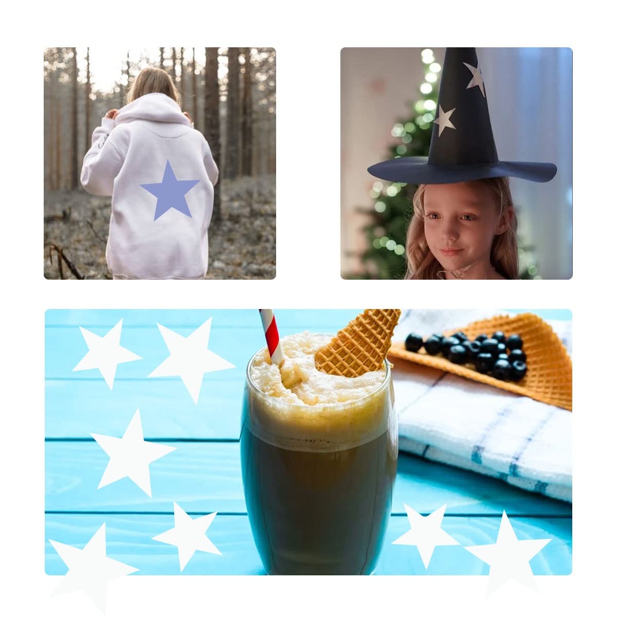 8 PCS Large Star Stencil - Different Sizes Template for Painting ZTEOFO