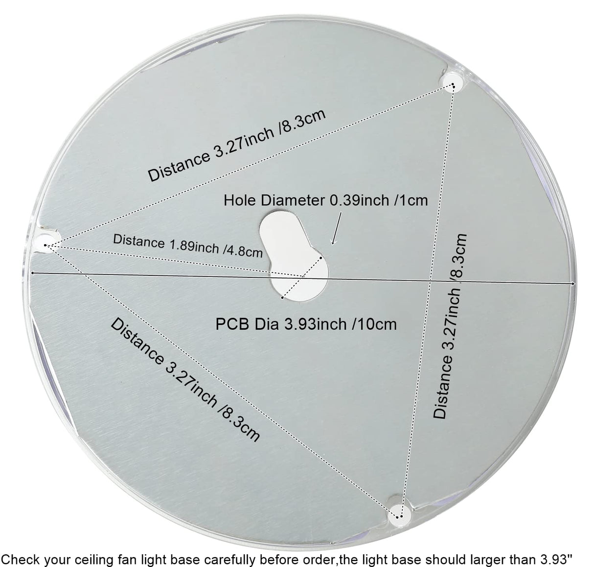 Ledytech 3.93'' LED Retrofit Light Kit for Ceiling Flush Light Ceiling Fan Light Replacement Panel PCB 18W Color Temperature Adjustable 3000K 4500K 6000K 2200LM 120V CRI90 Dimmable Ledytech