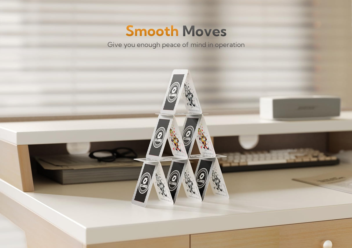 Claiks Standing Desk with Drawers, Electric Adjustable Standing Desk Adjustable Height, Sit Stand Up Desk with Storage Shelves & Wheels, 48 Inch White Claiks