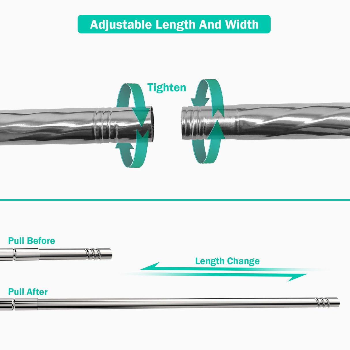 NKM Stainless Steel Adjustable Canopy Bed Frame, Suitable for Twin,Full,Queen and King Size, Thicken Bed Frame Bracket for Metal Bed or Wood Bed Mosquito Curtains Bedroom décor NKM