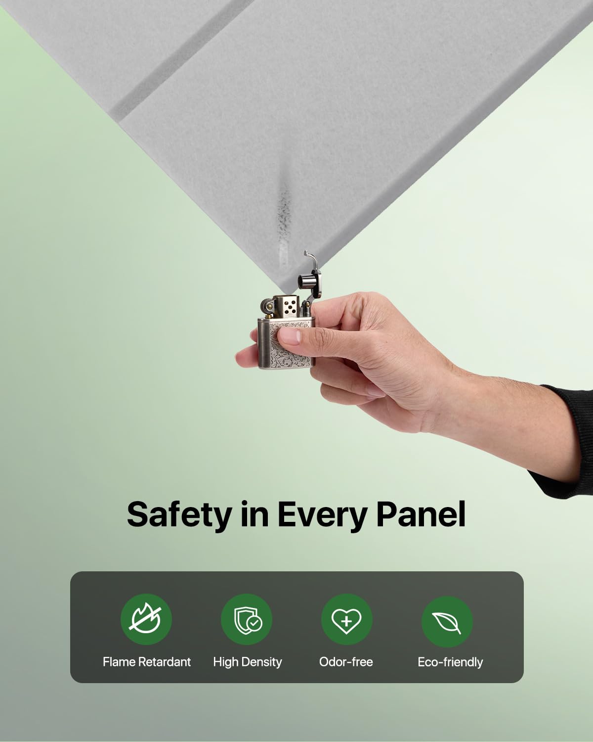 Topnaca Acoustic Panels Sound Absorbing, Soundproof Wall Panels Self Adhesive Sound Proof Foam Panels for Walls, 12 Pack Y-Line High Density Acoustic Wall Panels, Multiple Shapes 12" X 10" X 0.4" Topnaca