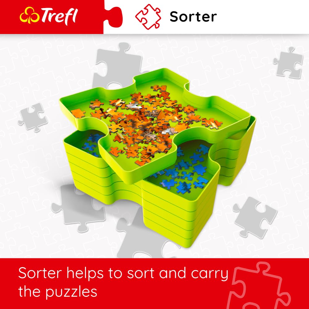Trefl Puzzle sorter, Sorting Trays aid Allows Safe Storage and Transport of Puzzle containers Trefl