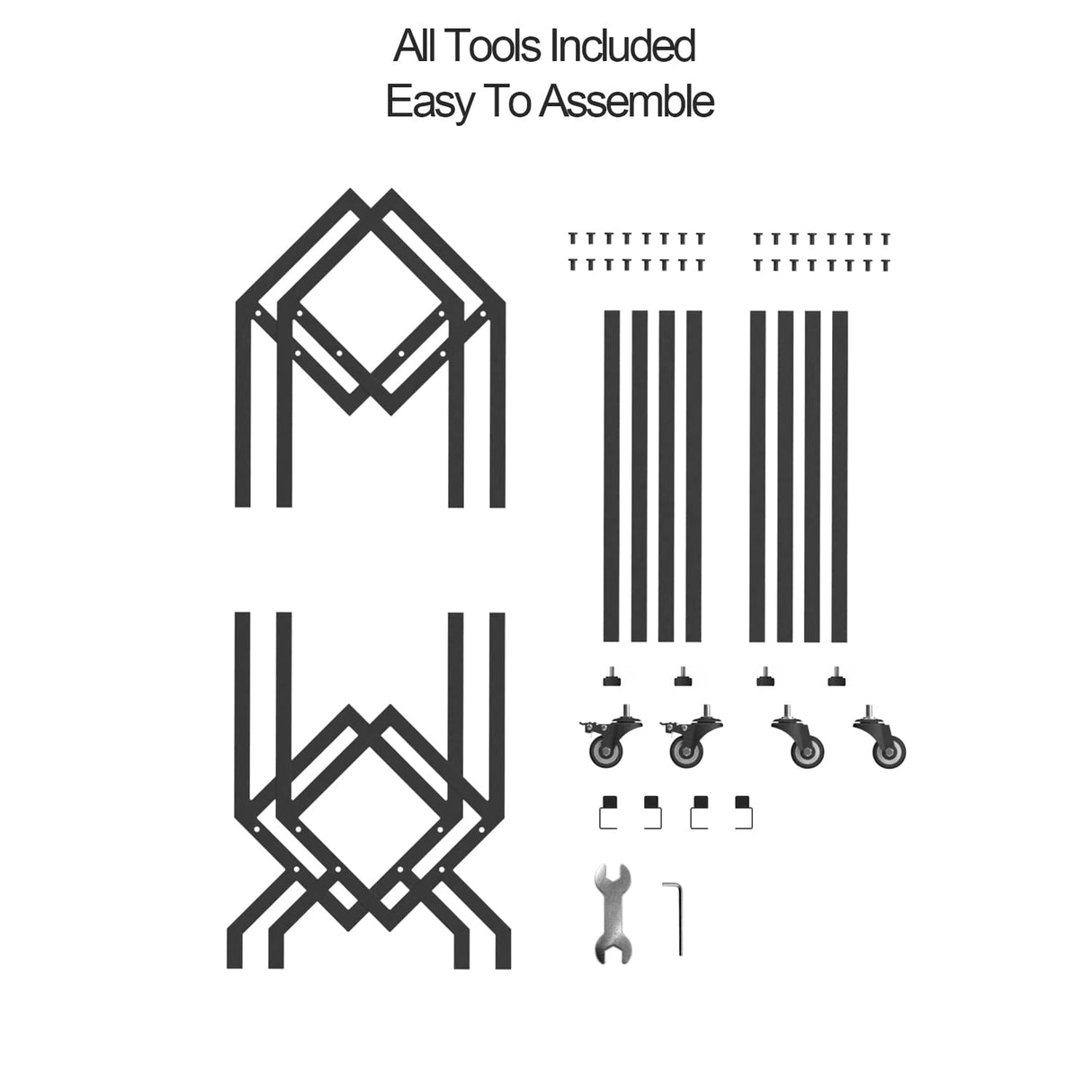 VEDECASA Bookshelf Book Rack Industrial Metal Bookcase 2 Tier Holder with Wheels Modern Stylish Design Magazines Files Album Recipe Book Storage Organizer for Sofa End Bed Beside VEDECASA