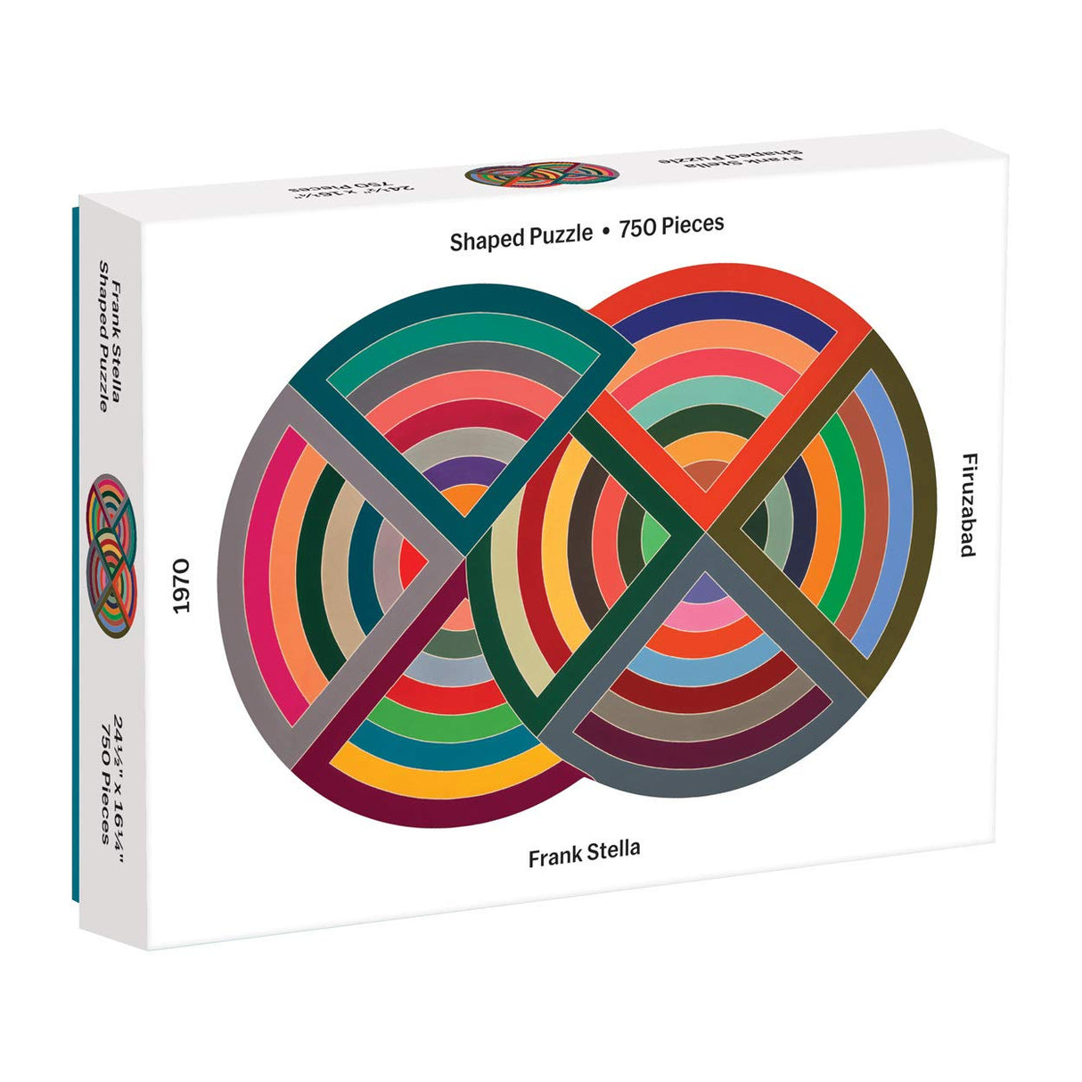 Galison MoMA Frank Stella Shaped Jigsaw Puzzle, 750 Pieces, 28.3” x 21” – Colorful Geometric Painting, Die-Cut Puzzle Galison