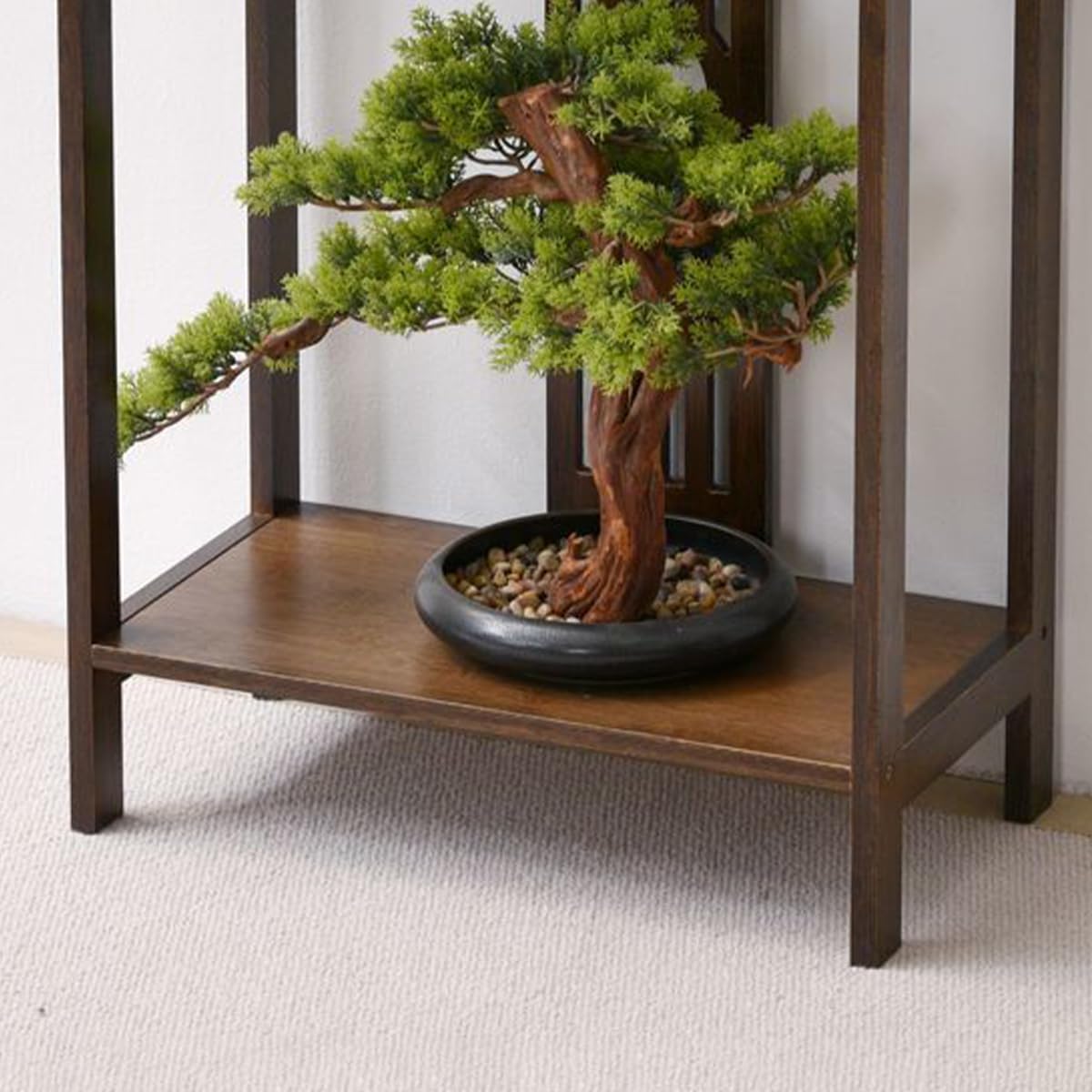 Gdrasuya10 Japanese Style Walnut Bamboo Console Table – Vintage Entryway Sofa Table with Drawer (40 inch) Gdrasuya10