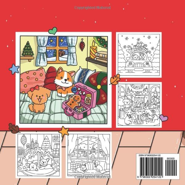 Cozy Pals Christmas (Left-Handed Edition): Comfy Coloring Book for Left-Handed/Lefties Adults and Teens Featuring Cute Adorable Dogs in Hygge Moments ... & Simple, Cute & Easy) (COZY PALS Series) Majosta