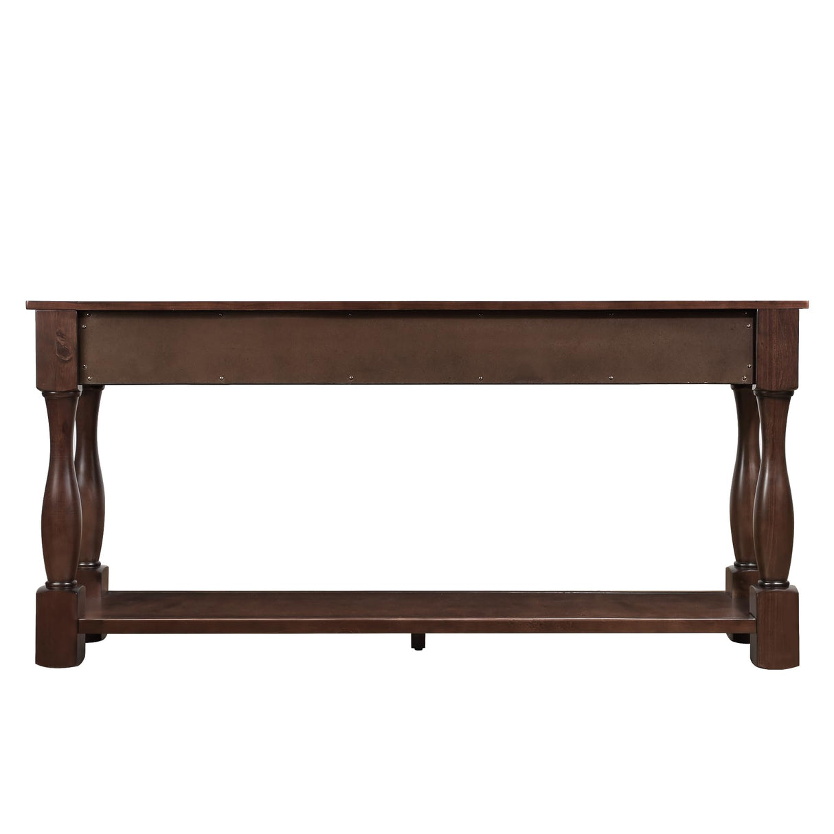 Merax Long 63" Console Sofa Table with 3 Drawers and 1 Bottom Shelf, Light Espresso Merax