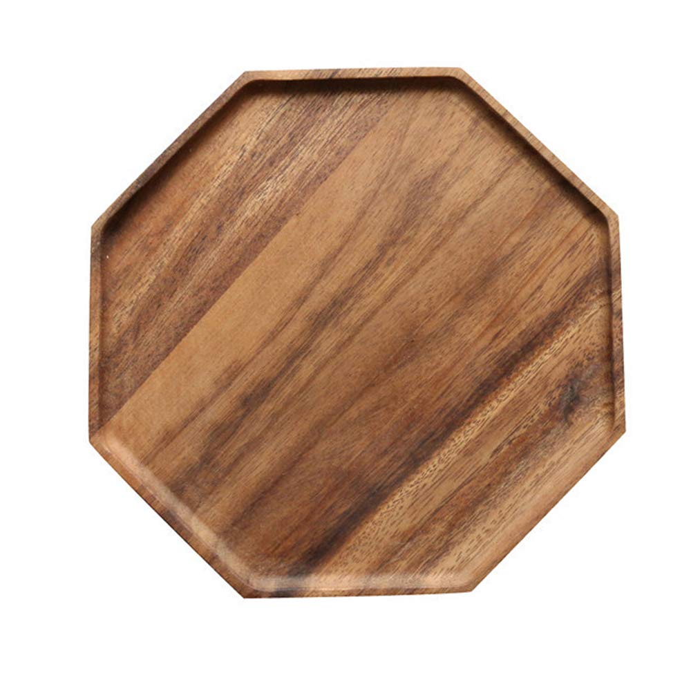 Set of 2 Acacia Wooden Serving Tray Vegetable Fruit Platter Decor Wood Trays Square Dessert Plates Food Dish Serving Platters Cheese Board Party Trays Charger Plate Wooden Charcuterie Boards Platters Renawe