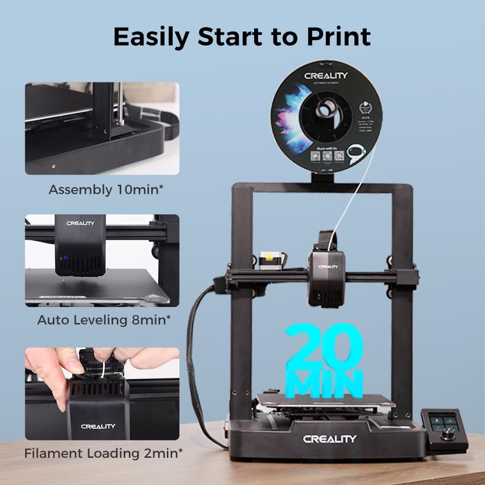 Creality Ender 3 V3 SE 3D Printer, 250mm/s Printing Speed DIY 3D Printers with CR Touch Auto Leveling, Sprite Direct Extruder Auto-Load Filament Dual Z-axis Y-axis, Printing Size 8.66x8.66x9.84 inch Comgrow