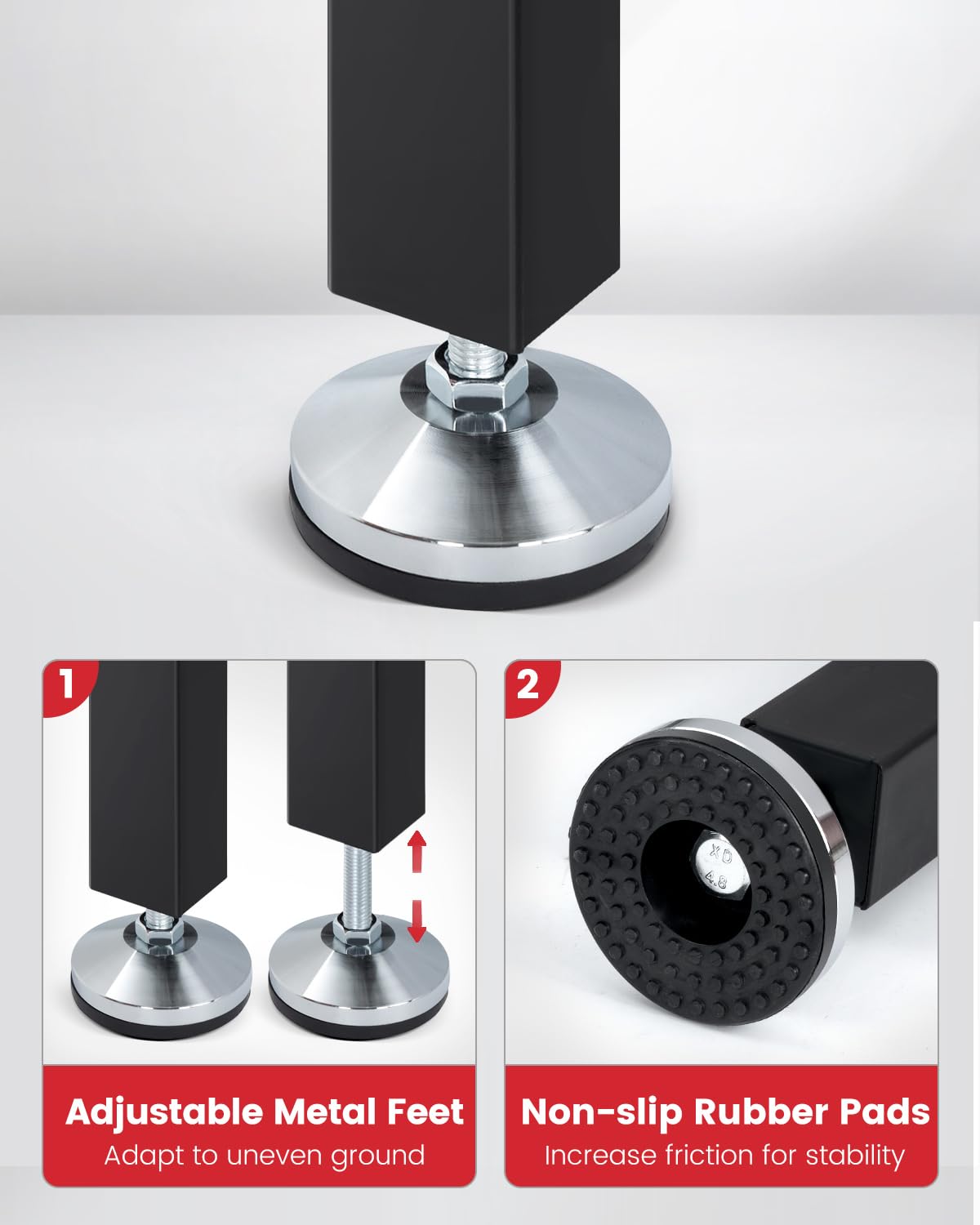 ENJOYWOOD 60 Inch Workbench for Garage Adjustable Height Work Bench with Pegboard Power Outlets Rubber Wood Tabletop Work Table for Cutting Wood Woodworking Shop Home Office Electronic ENJOYWOOD