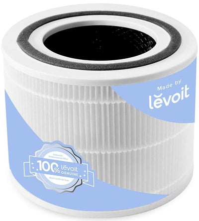 LEVOIT Genuine Core 300-P Air Purifier Replacement Filter, Core300-RF Air Filters, 3-In-1 High-Efficiency Activated Carbon for Allergies, Pet Dander, Smoke, Odor, Dust, 1 Pack, White
