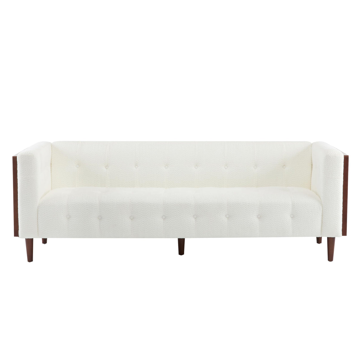 Christopher Knight Home Almab 82 Inches Sofa Couch, Cozy Couch Sofa, Boucle Upholstered 3-Seater Sofa, Wood Frame Couch, Comfy Couches for Living Room and Office, Modern Couch and Sofa, Beige Christopher Knight Home