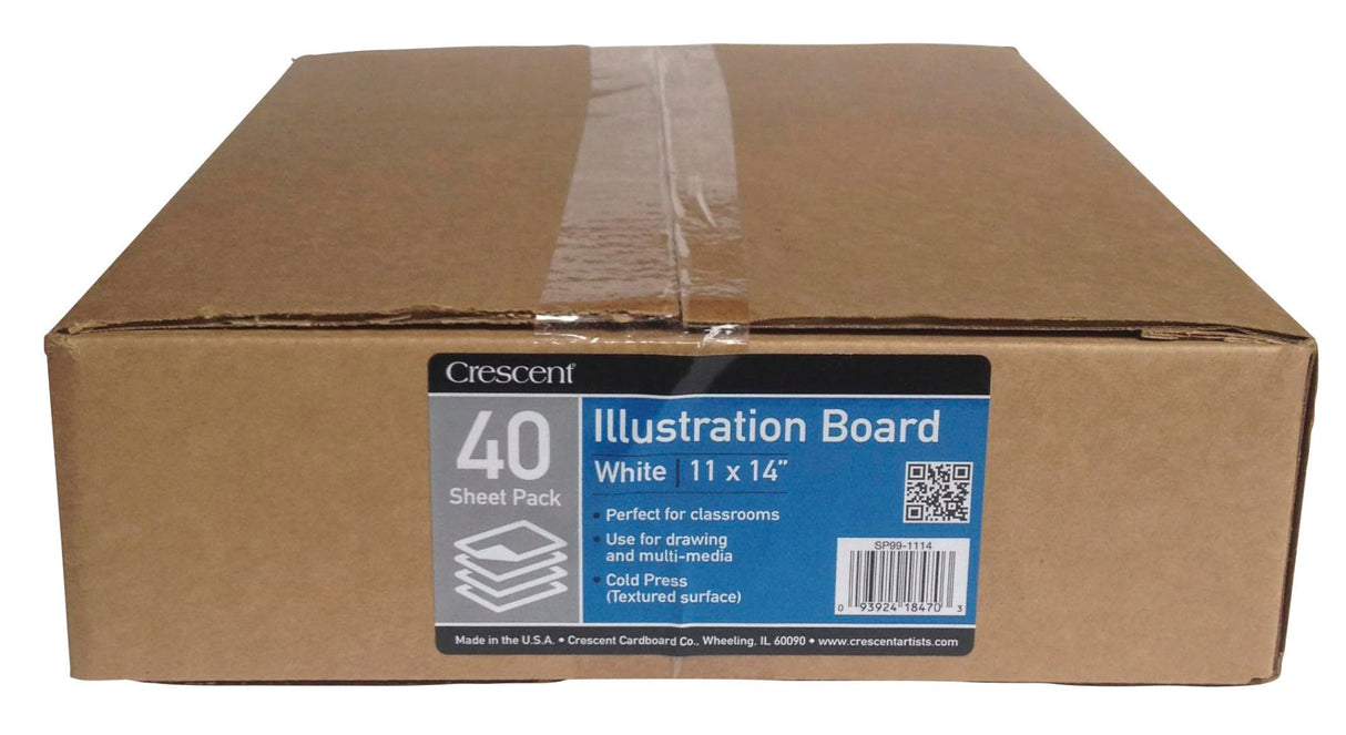 Crescent No. 99 Cold Press Illustration Board, 11 x 14 Inches, Pack of 40 Crescent