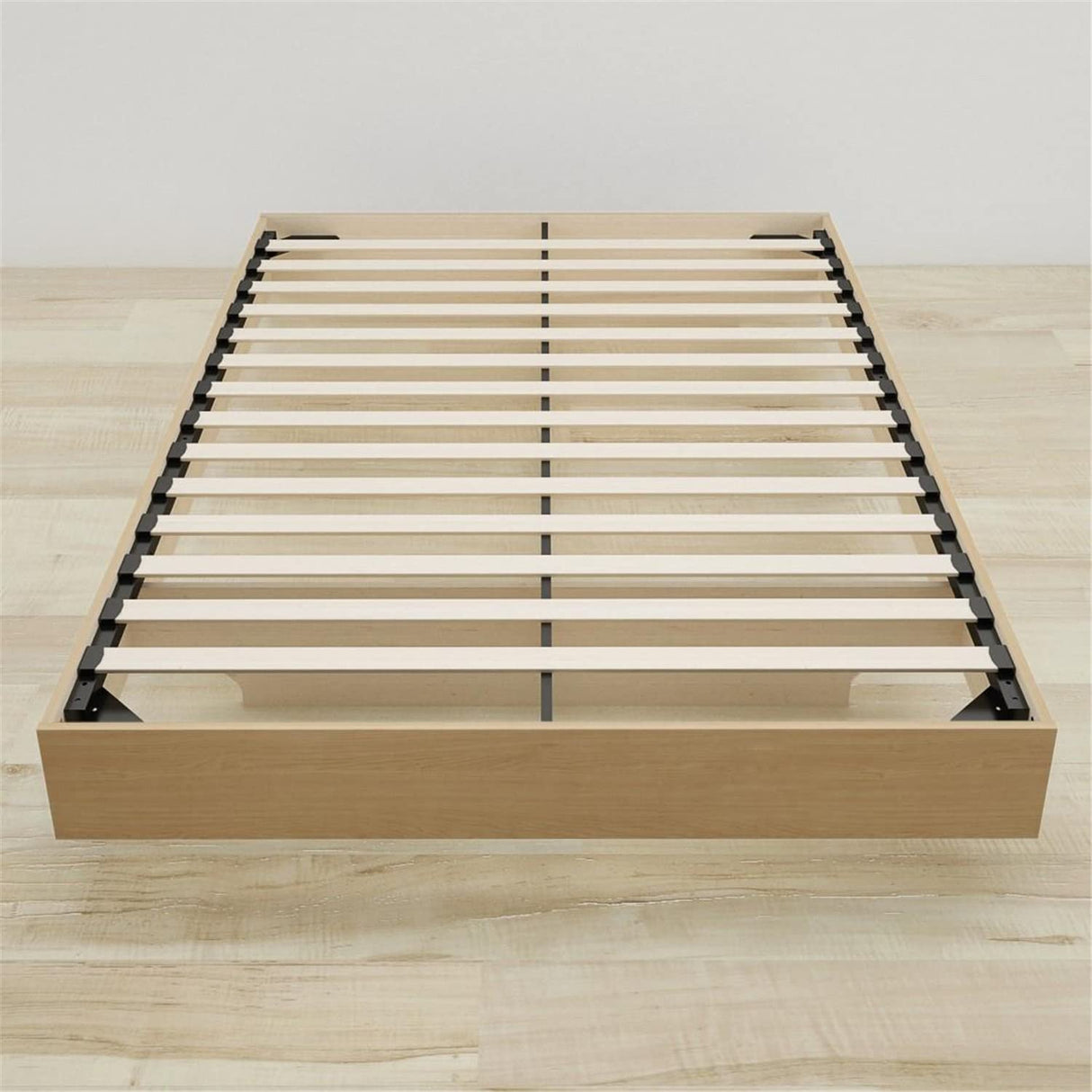 Nexera Floating Platform Bed Frame - Queen Size in Natural Maple Nexera