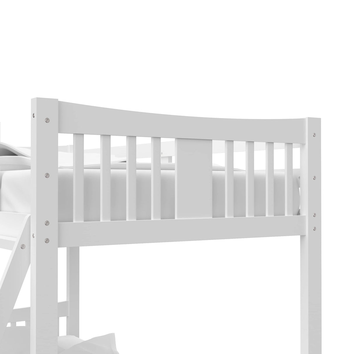 Storkcraft Caribou Bunk Bed Twin Over Twin Bunk Bed (White) - GREENGUARD Gold Certified, Twin Bunk Beds for Kids, Converts to 2 Individual Twin Beds, Bunk Beds for Kids Storkcraft