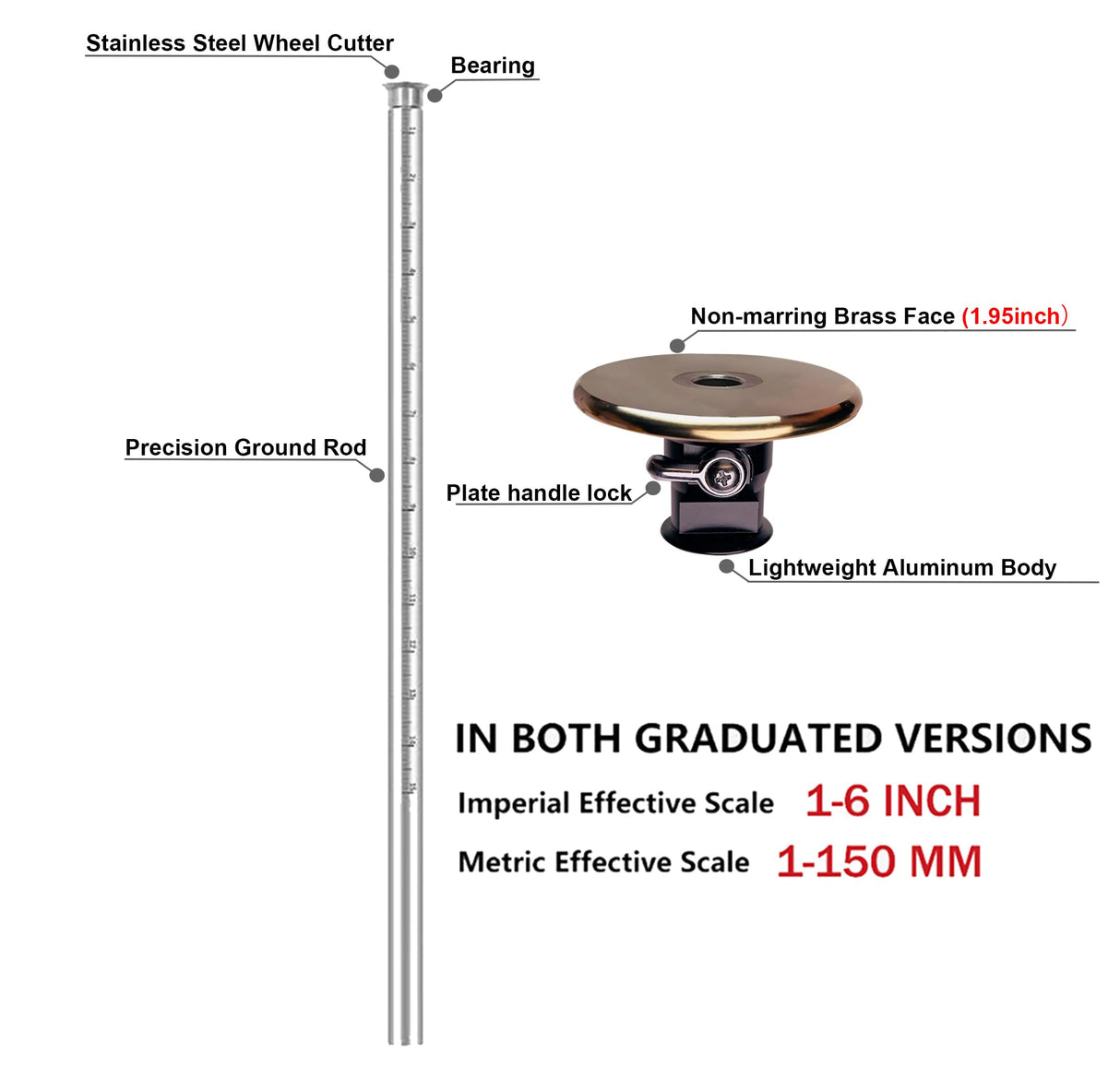 YOSELIN Dovetail Jig Wheel Marking Gauge Tool Set Include1 Bearing Wheel Cutter for Soft Wood 1 Locked Wheel Cutter for Hardwood 1 Woodworking Pencil 1 Separate Dovetail marking gauges YOSELIN