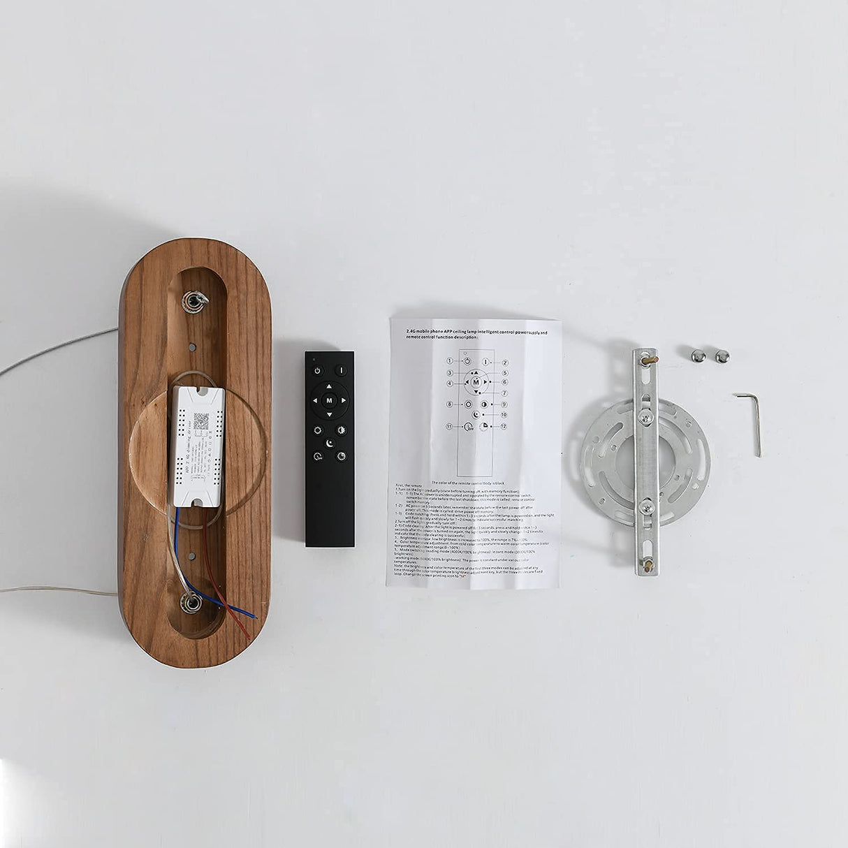 YISDESIGN 51" LED Dimmable Wooden Linear Pendant Lighting Island Lights for Dining Room Bar Kitchen Island Hanging Light Fixture Walnut Color YISDESIGN