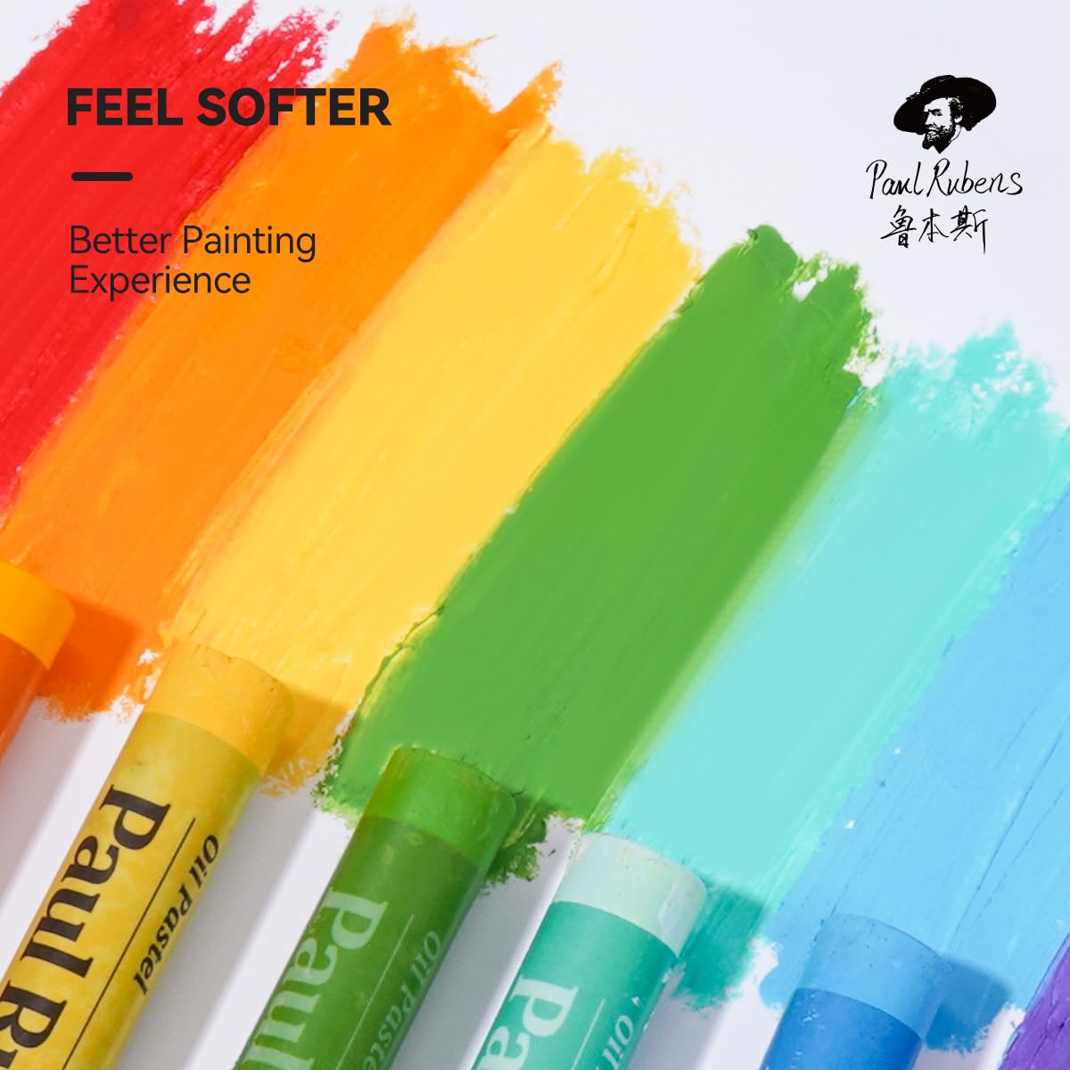 Paul Rubens Oil Pastels for Artists, 72 Landscapes Colors Artist Soft Oil Pastel Set Vibrant and Creamy Paul Rubens