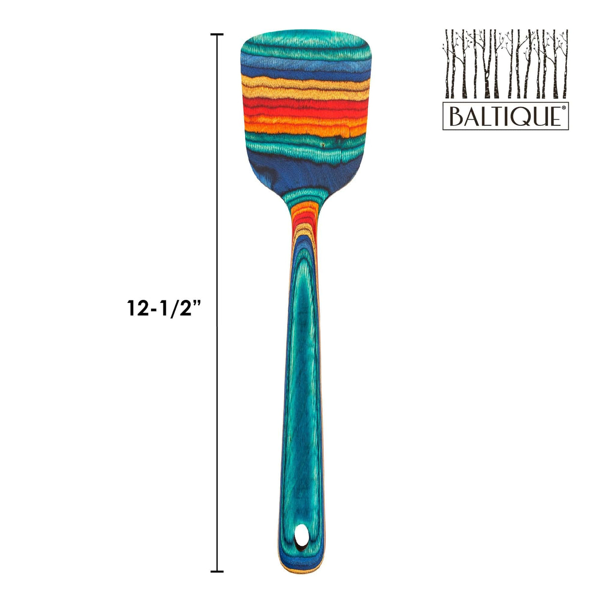 Baltique Montego Bay Collection 12-1/2" Wooden Spatula, Safe for Nonstick Totally Bamboo