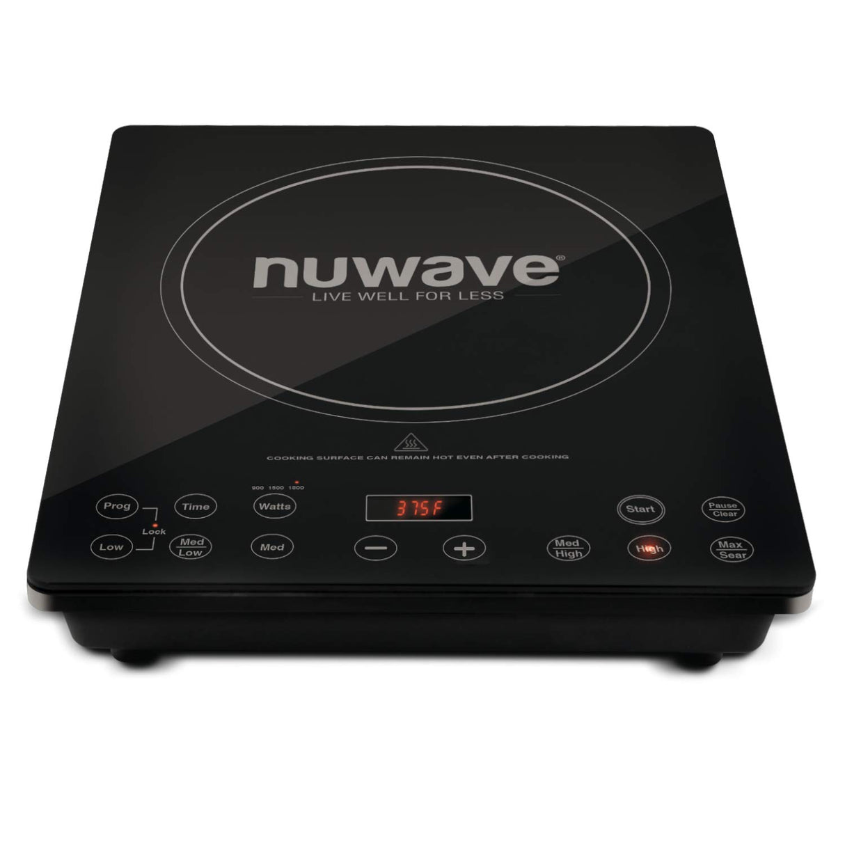 Nuwave Pro Chef Induction Cooktop, NSF-Certified, Commercial-Grade, Portable, Powerful 1800W, Large 8” Heating Coil, 94 Temp Settings 100°F - 575°F in 5°F, Shatter-Proof Ceramic Glass Surface Nuwave