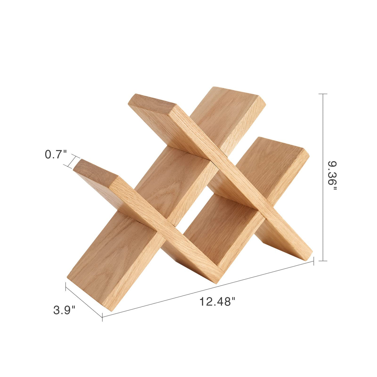 TRWISWDC Wine Rack Countertop Oak Wooden Wine Bottle Holder Rustic Free Standing Wine Storage Racks for Tabletop, Hutches and Display Cabinets - No TRWISWDC