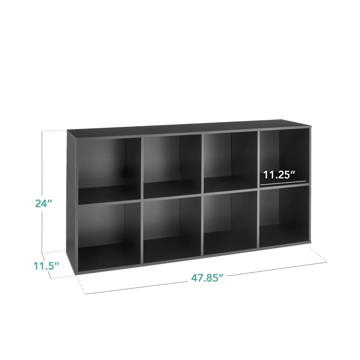 Best Choice Products 8-Cube Storage Organizer, 11in Shelf Opening, Bookcase, Display Shelf, Customizable w/ 3 Removable Back Panels – Black Best Choice Products