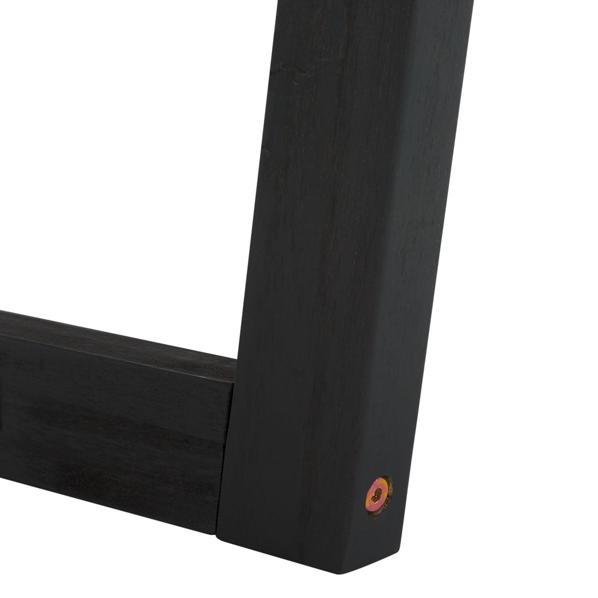 SAFAVIEH Outdoor Collection Leo Natural/Black Solid Wood Round Coffee Table SAFAVIEH