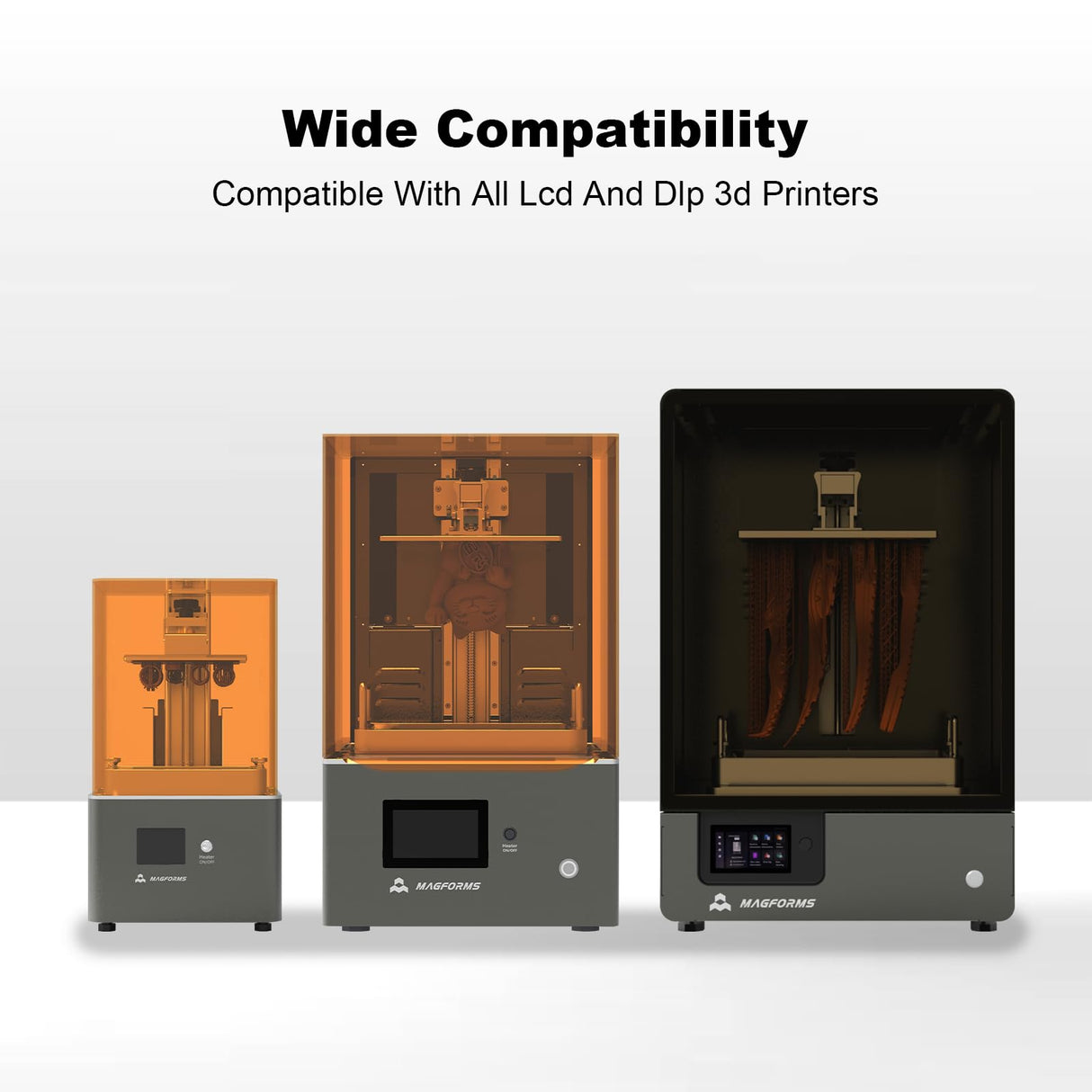 MAGFORMS Ultra Tough ABS-Like 3D Printer Resin ABS110, High Impact Resistance, Excellent Toughness and Strength, High Precision and Non-Brittle Photopolymer Resin for LCD DLP 3D Printing (Black, 1kg) Magforms