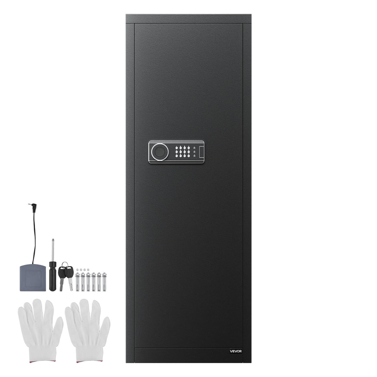 VEVOR 6-8 Gun Safe, Long Gun Cabinet for Rifles and Pistols, Quick Access Rifle Safe with 3 Ammo Slots and 2 Adjustable Racks, Large Digital Cabinet with Key and Password Lock VEVOR