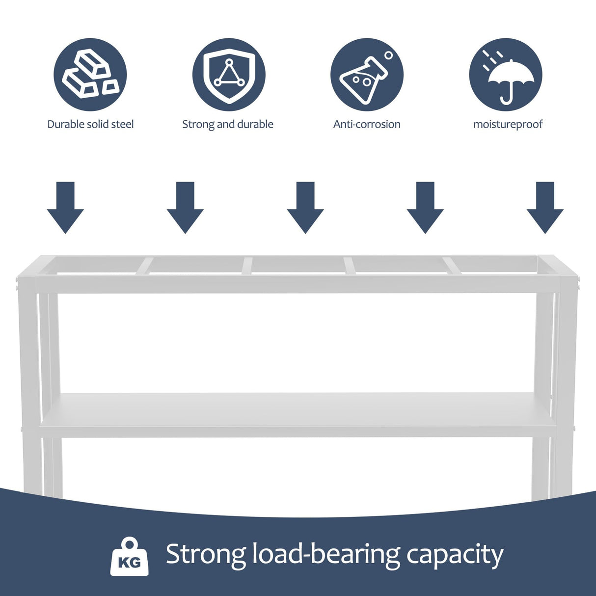 Fizgot Fish Tank Stand Metal Aquarium Stand,55-75 Gallon Aquarium Turtle Tank, 48.4 x 14.8 x 29.1Inch, Reptile Terrariums and Breeder Tank Stand(White ) Fizgot