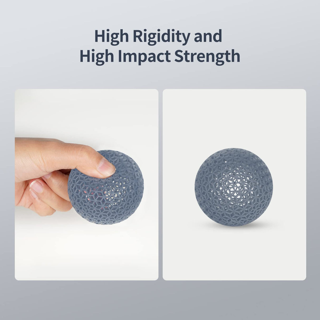 ANYCUBIC Tough Resin 2.0, 3D Printer Resin with Upgraded High Toughness and High Precision, 365-405nm Fast Curing 3D Resin for 4K 8K LCD/DLP/SLA 3D Printing (Grey, 1kg) ANYCUBIC