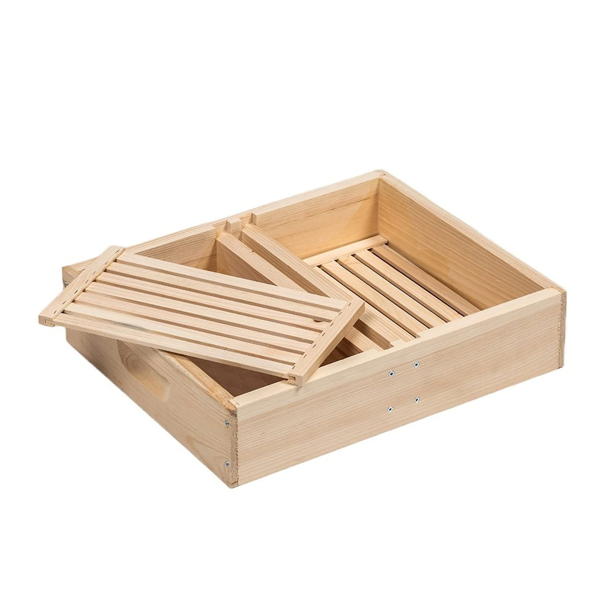 Lehman's Stoney Acres Beekeeping Top Feeder, with Floats, for 10 Frame Beehive, Assembled Pine Wood, Amish Made Lehman's