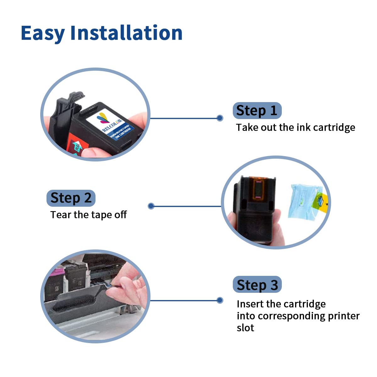 240XL 241XL Remanufactured Ink Cartridge Replacement for Canon PG-240 CL-241 PG240 CL241 XL Black Tri-Color Combo for MG3620 MG3600 TS5120 TS5100 MG3520 MG2120 MX452 MX532 MX472 MX512 Printer,2-Pack Relcolor