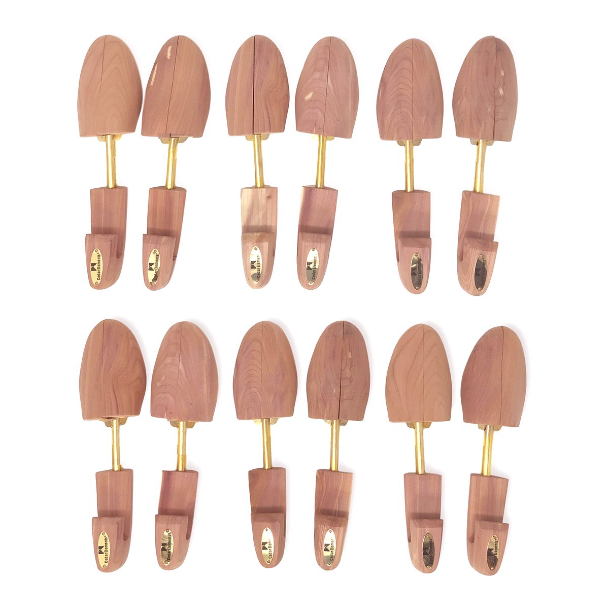 Cedar Elements Little Wholesale Program - Combination Cedar Shoe Trees - 6 Pairs (L) Cedar Elements