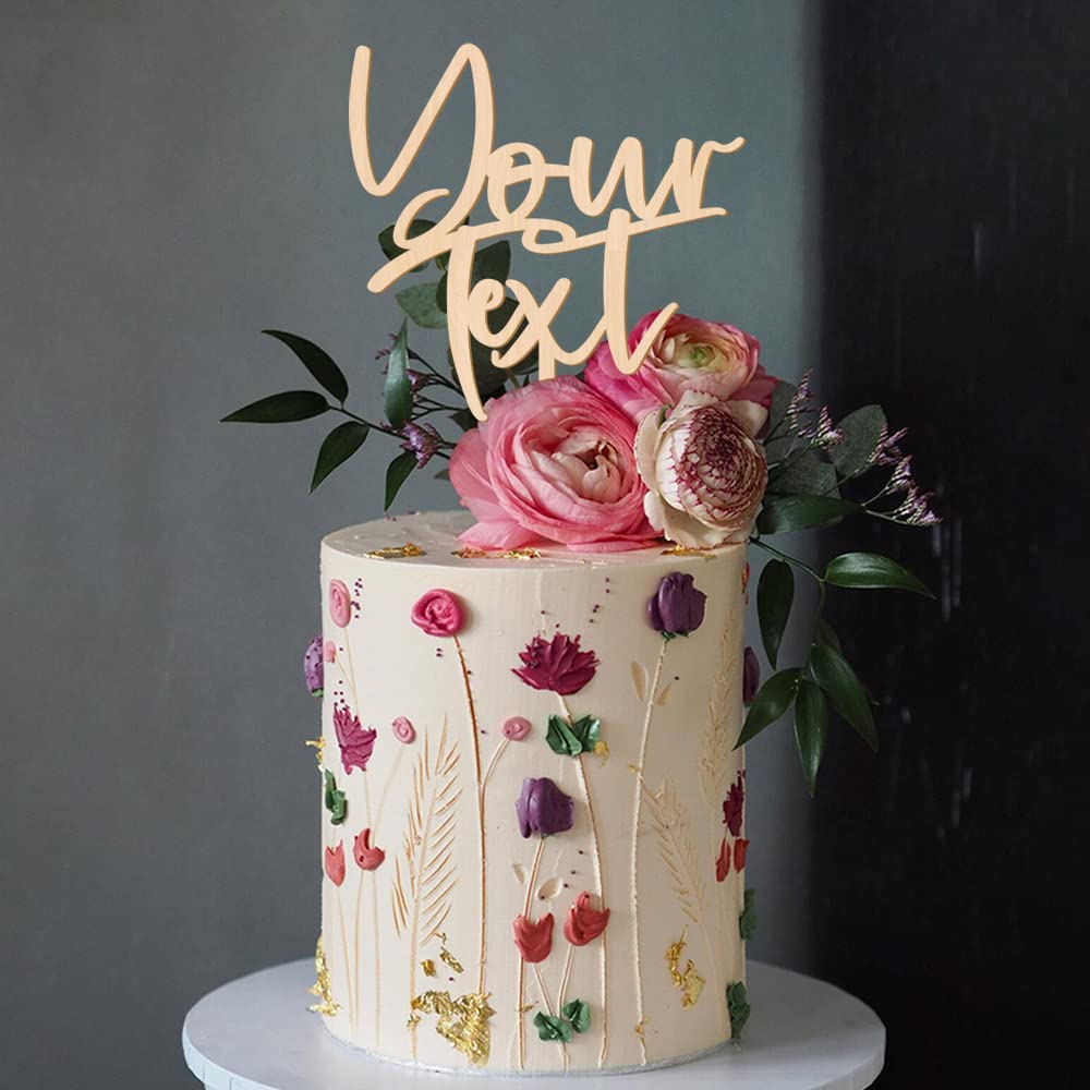 Party to Be Custom Wooden Cake Topper for Wedding Birthday Anniversary Baby Shower Graduation and Any Other Occasions Custom Your Own Date Name Age Party to Be
