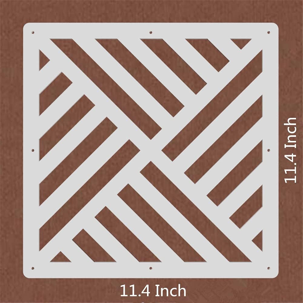 BMIDRUT White Hanging Room Divider,12 Pieces Wood-Plastic DIY Panel Screens Partition Wall Dividers Room Decoration with All Accessories 11.4x11.4 Inch BMIDRUT