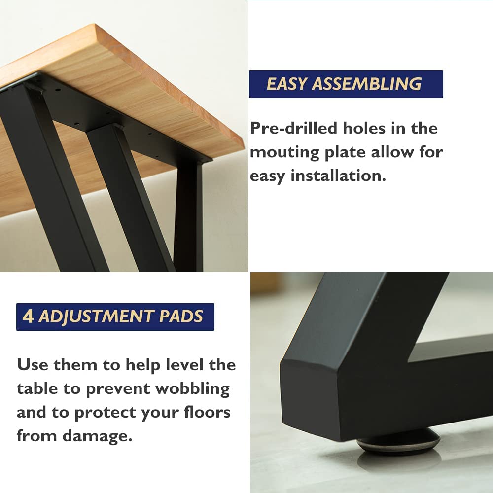 HEONITURE Table Legs 36 Inch, Counter Height Table Legs, Bar Metal High Tall Base Desk Steel for Kitchen or Outdoor HEONITURE