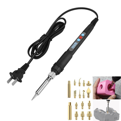 3DTOOLS 3D Printer Smoothing Tool Kit,3D Printing Modify Finishing Smoothing Solding Welding Iron Tool Cleaning Needle Soldering Iron with 8Pcs Brass Trimming