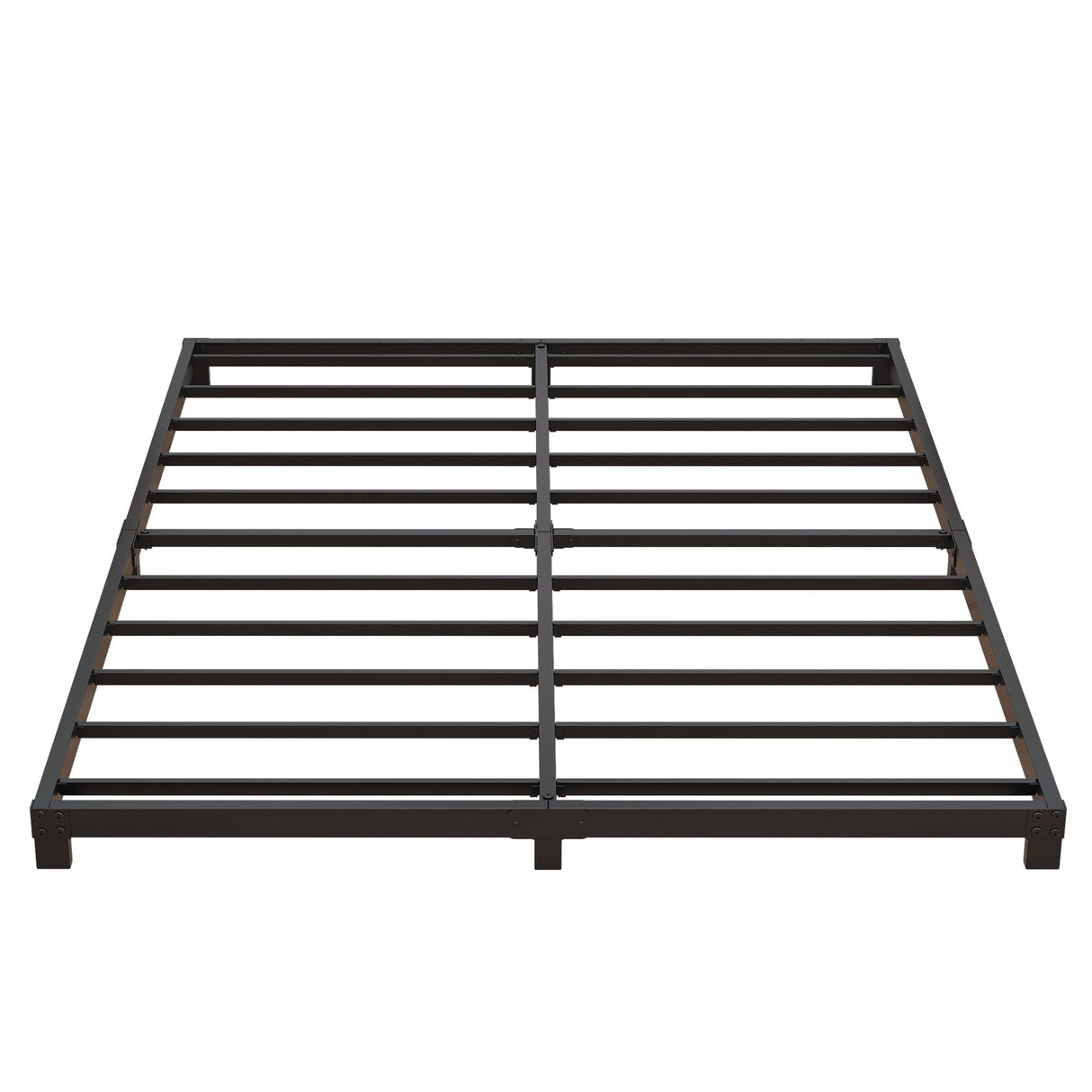 Nailsong 3 Inch Bed Frame Full Low Profile, Full Size Metal Bed Frame No Box Spring Needed, Heavy Duty Metal, Easy Assembly, Black Nailsong