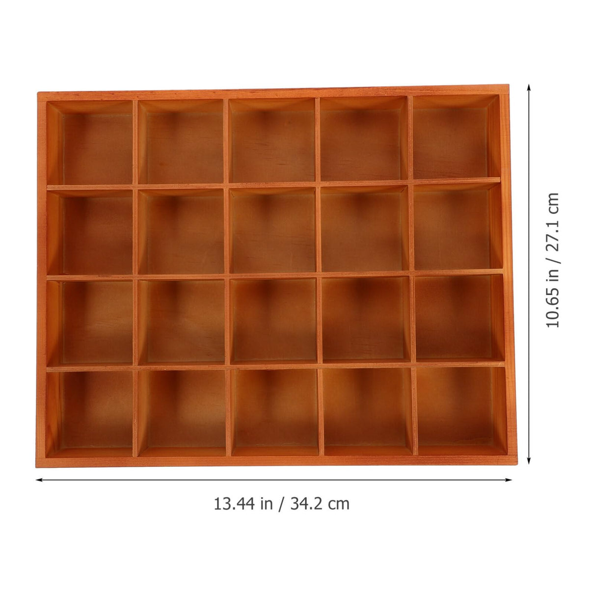 PRETYZOOM Wooden Sorting Tray 20 Grids Socks Underwear Storage Divider Box Drawer Desk Organizer Closet Cabinet Box for Crafts Jewelry Handkerchief Tie PRETYZOOM