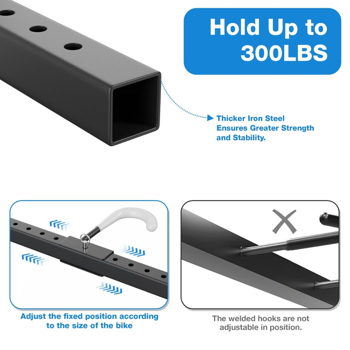 Caprihom Freestanding Bike Rack for Garage - Hold Up to 5 Bicycle Vertical Bike Stand Floor Indoor Bike Rack Storage Organizer Bike Hangers for Garage Caprihom