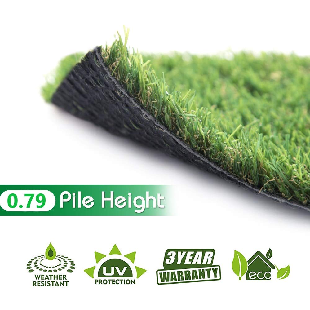 LITA Artificial Grass 3' x 10' (30 Square Feet) Realistic Fake Grass Deluxe Turf Synthetic Turf Thick Lawn Pet Turf -Perfect for Indoor/Outdoor Landscape (20mm high Pile) Customized LITA