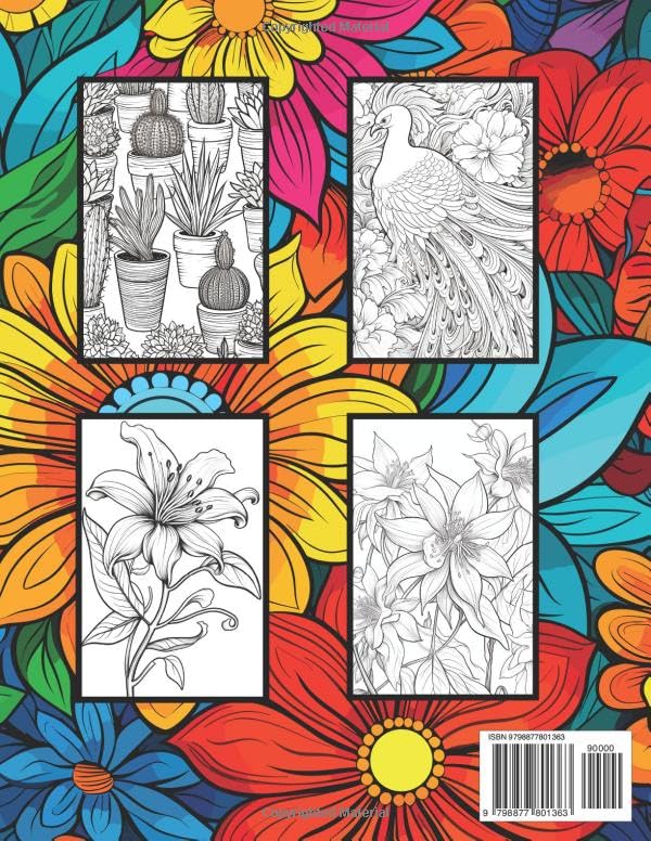 Flower Coloring Book WoodArtSupply