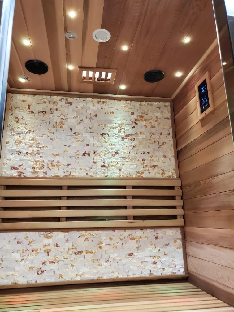 Canadian Red Cedar Wood Swedish Indoor Traditional Wet/Dry 1-2 Person Sauna SPA with 6KW 200F Heater and Rocks MCP-Distributions