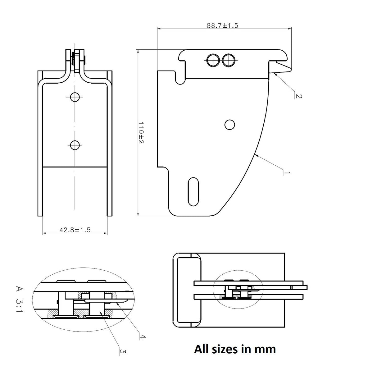 Mytee Products (10 Pack) E-Track Wood Beam End Socket Shelf Brackets w/E Track Fittings, for 2x4 & 2x6 in Truck, Trailer, Van, RV Tie-Down Systems | E-Track Accessories Cargo Storage Lumber Bracket Mytee Products