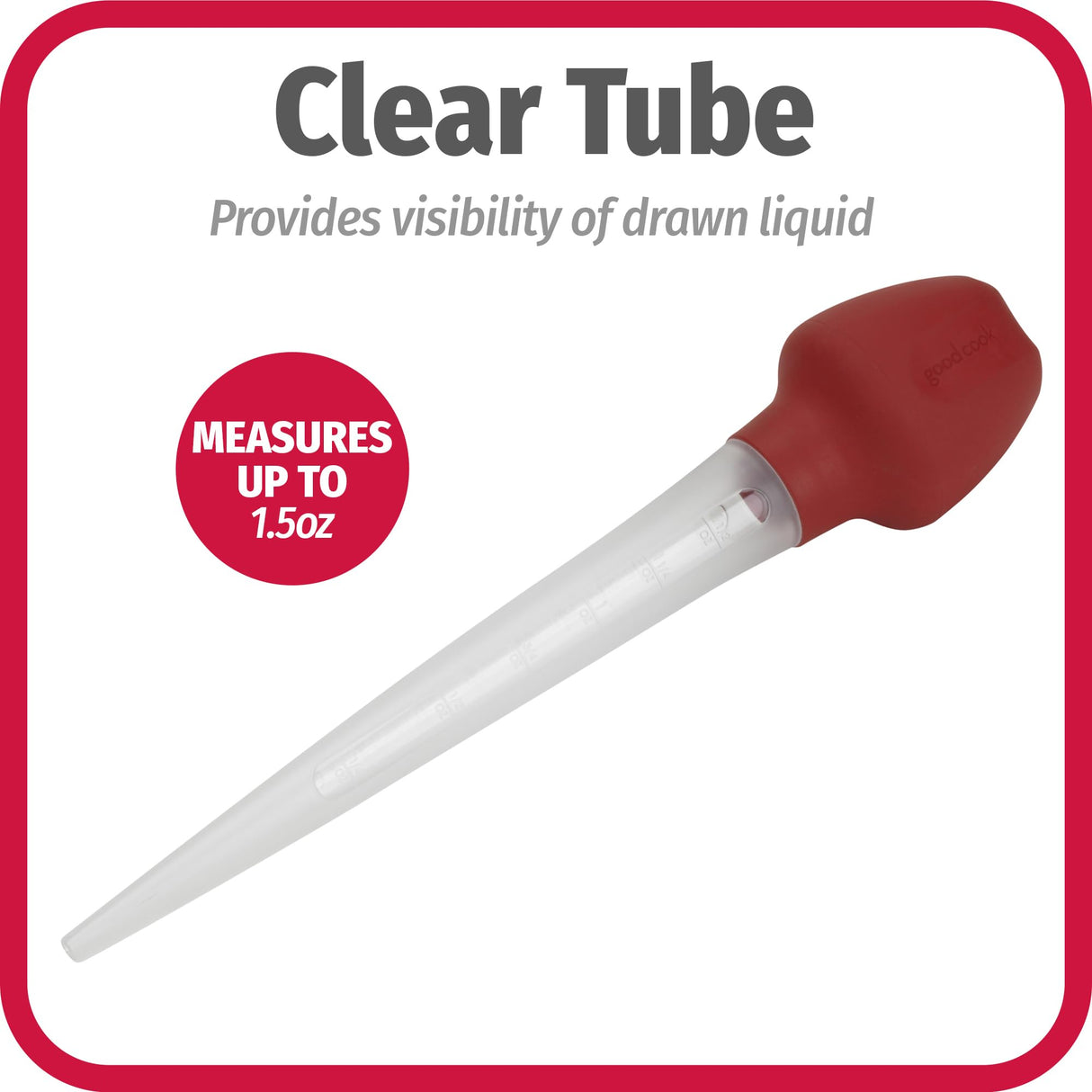 Goodcook, 11-1/2", Red 735533010027 Good Cook 11.5 in Turkey Baster GoodCook